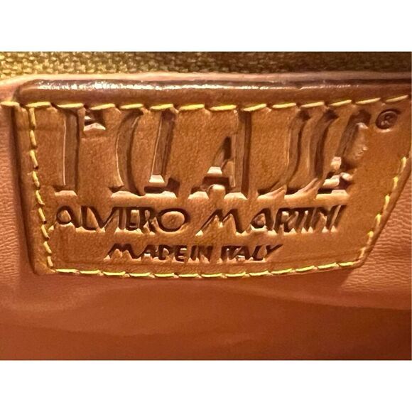 Alviero Martini 1classe brown global world map geographical satchel crossbody - Picture 7 of 7